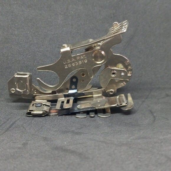 Greist Ruffler Presser Foot Sewing Machine Attachment Pat.2593519-Adjustable-Vtg - Picture 1 of 8